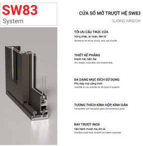 CỬA SỔ MỞ TRƯỢT SW83