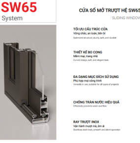 CỬA SỔ MỞ TRƯỢT HỆ SW65