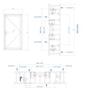 CỬA SỔ MỞ XFVN HỆ 55