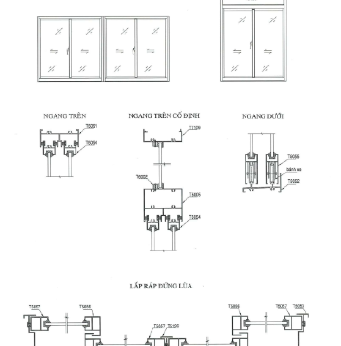 CỬA SỔ LÙA HỆ TS-500