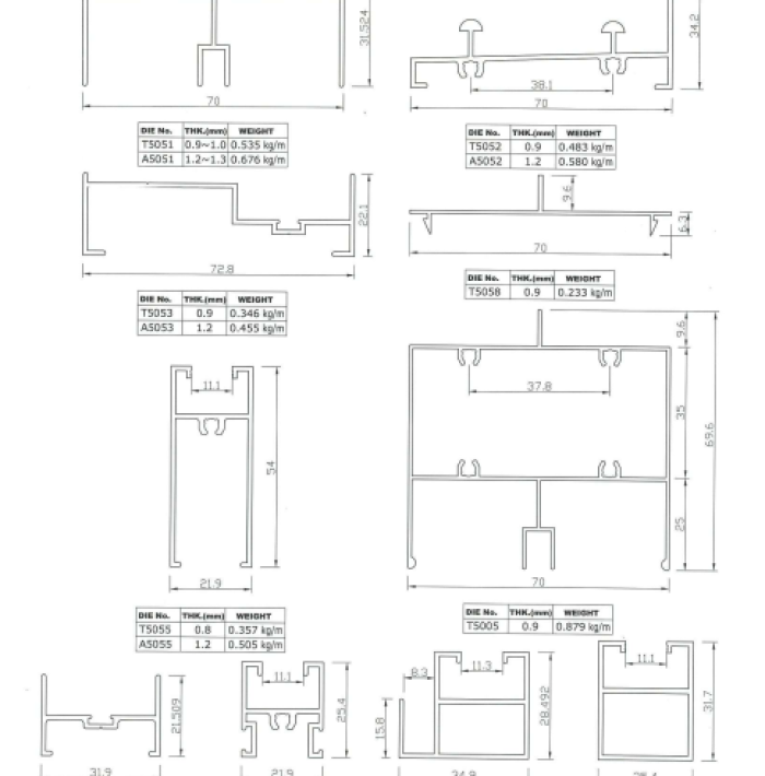 CỬA SỔ LÙA HỆ TS-500