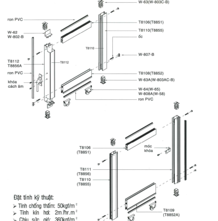 CỬA-CỬA SỔ CÁCH ÂM LÙA HỆ TS-188 & TS-888