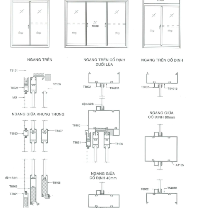 CỬA-CỬA SỔ CÁCH ÂM LÙA HỆ TS-188 & TS-888