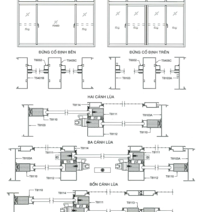 CỬA-CỬA SỔ CÁCH ÂM LÙA HỆ TS-188 & TS-888