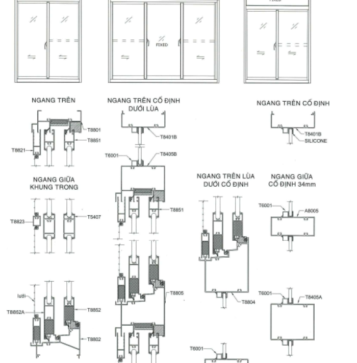 CỬA-CỬA SỔ CÁCH ÂM LÙA HỆ TS-188 & TS-888