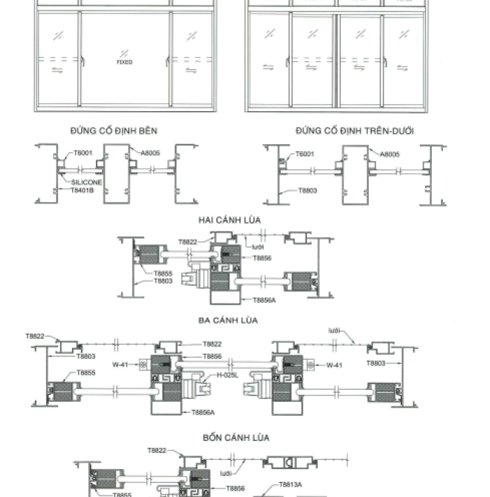 CỬA-CỬA SỔ CÁCH ÂM LÙA HỆ TS-188 & TS-888