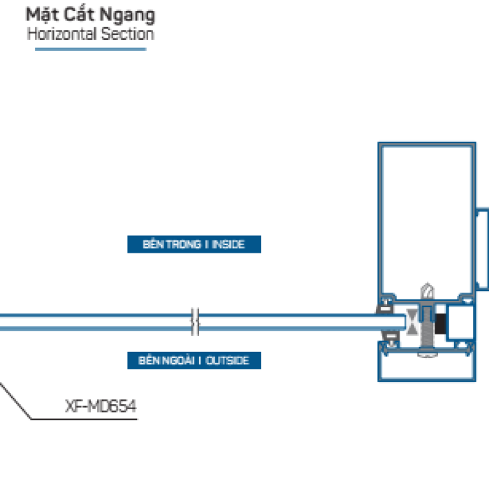 HỆ MẶT DỰNG KHUNG NỔI HỆ 65