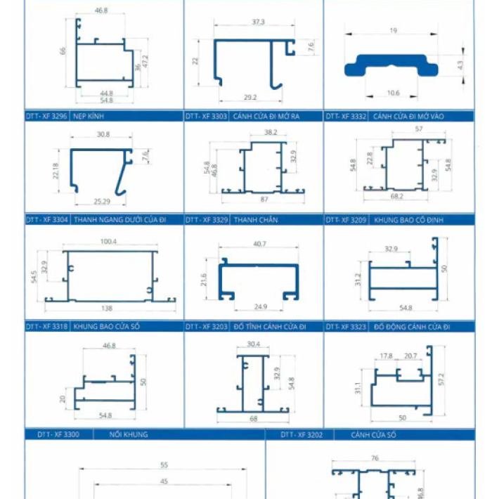 XFDTT CỬA ĐI HỆ 55