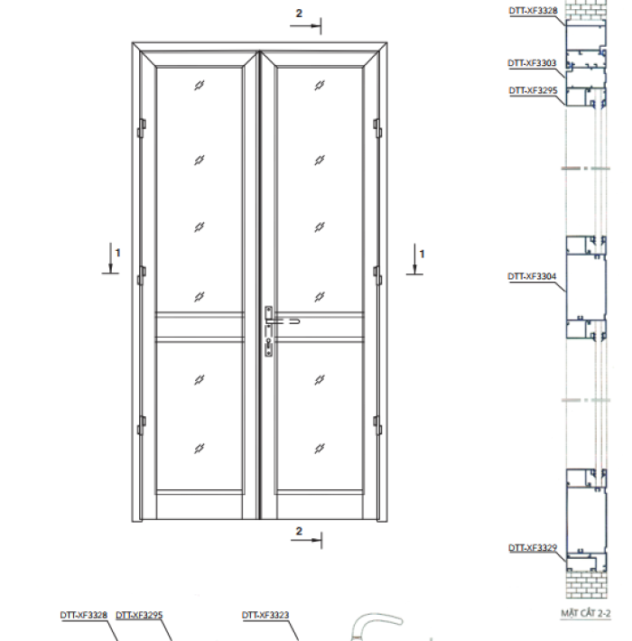 XFDTT CỬA ĐI HỆ 55