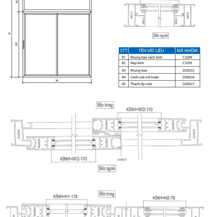 XFDTT CỬA SỔ LÙA HỆ 55