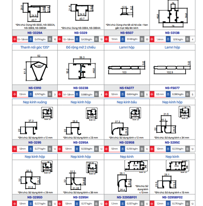 CỬA ĐI MỞ QUAY NS-55