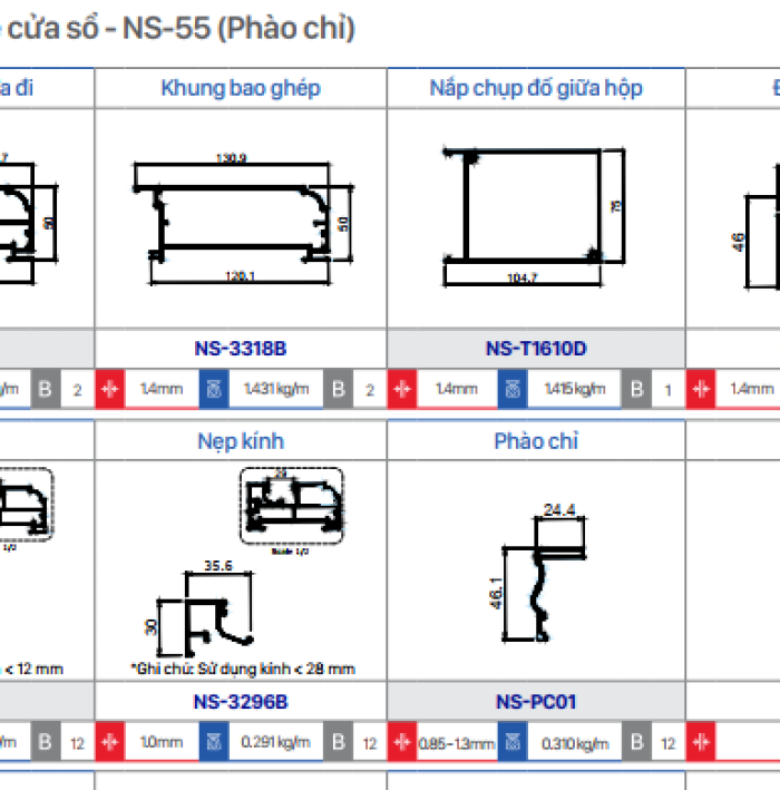 CỬA SỔ MỞ QUAY HỆ NS-55