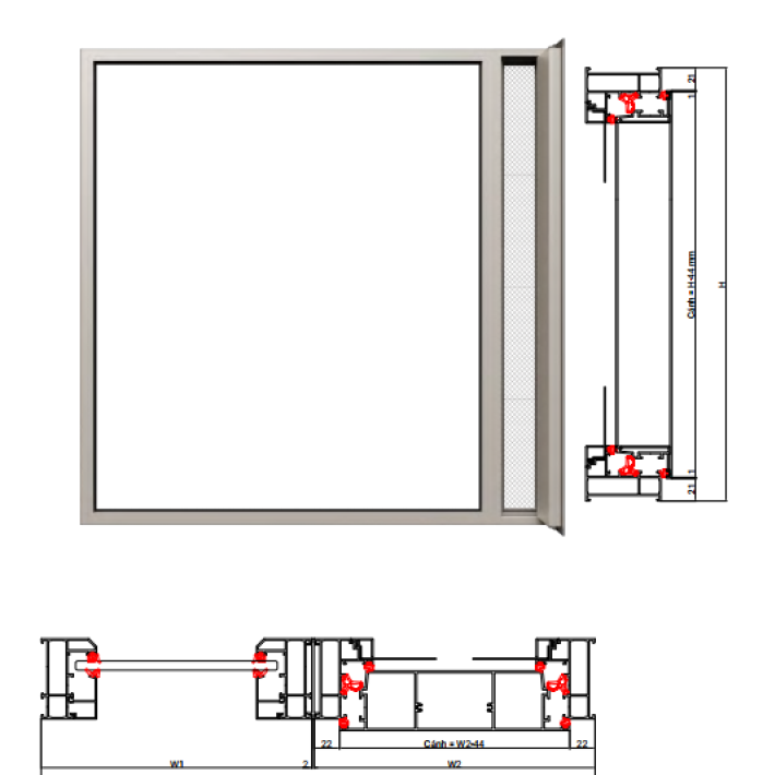 CỬA SỔ ĐỐI LƯU VÔ CỰC R70