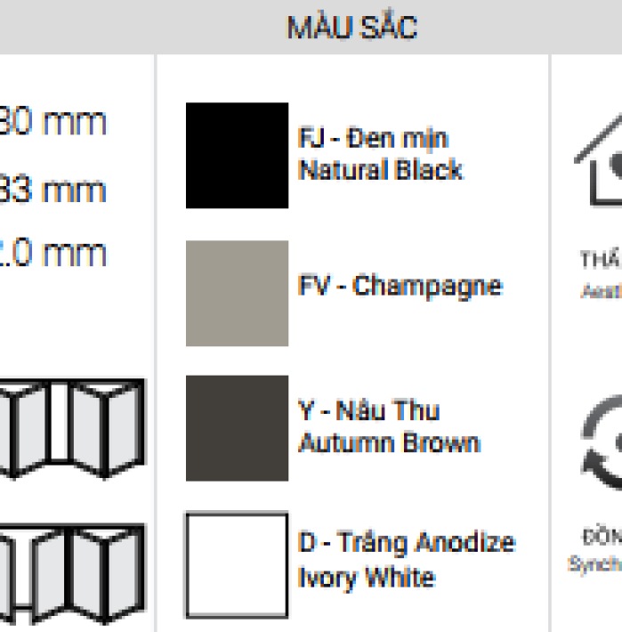 CỬA ĐI XẾP TRƯỢT HỆ SFD80