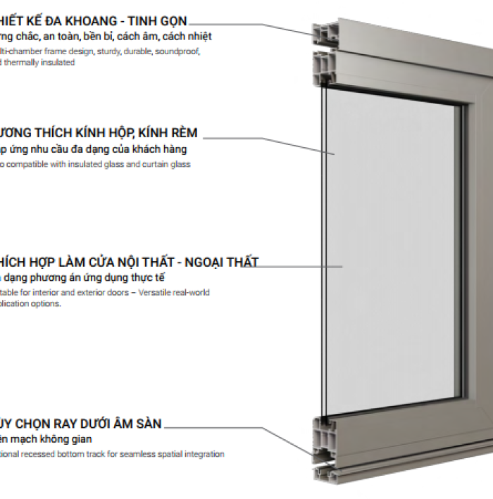 CỬA ĐI XẾP TRƯỢT HỆ SFD80