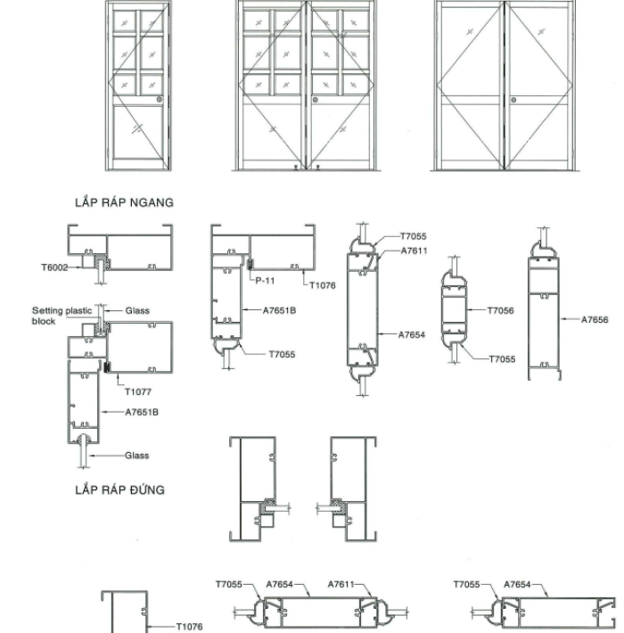 CỬA ĐI TS-1076 & 760
