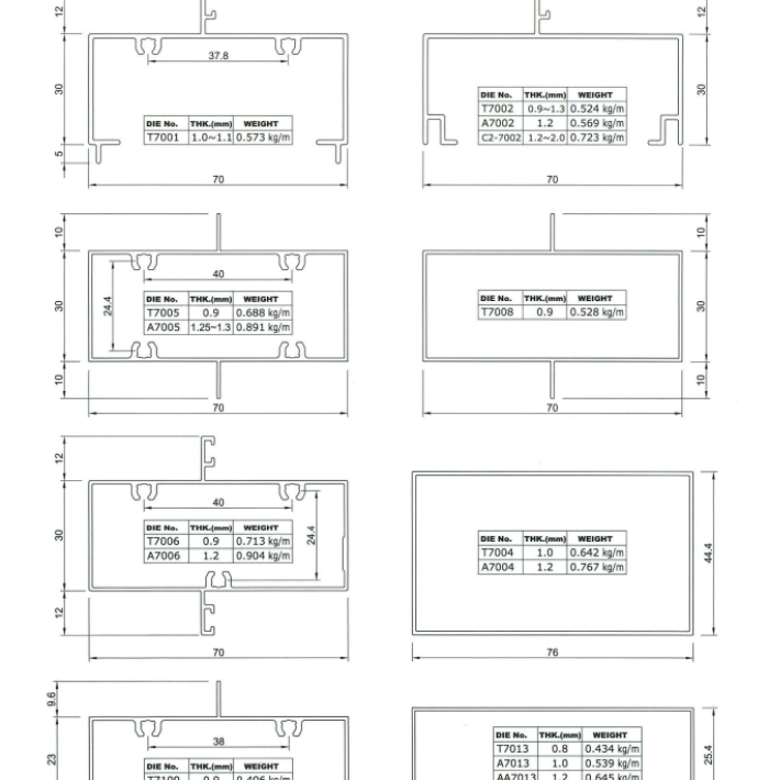 CỬA ĐI HỆ TS-700