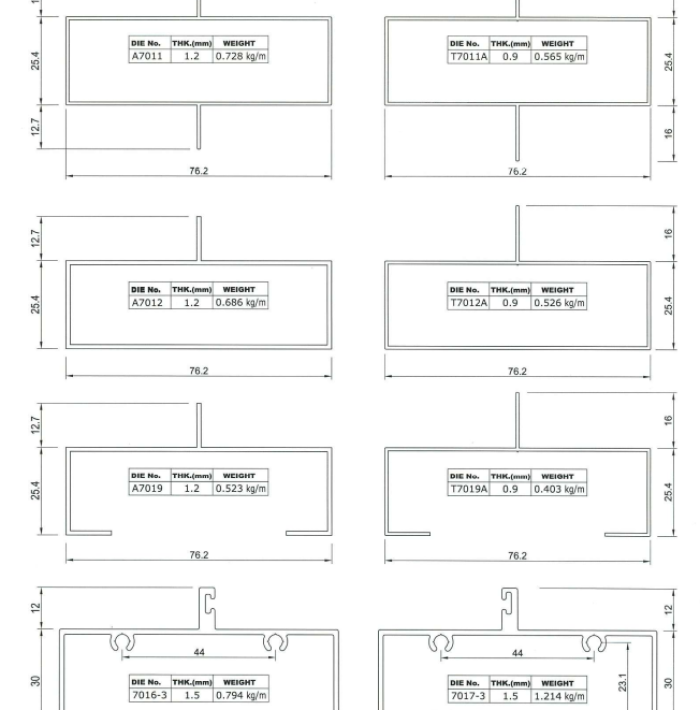 CỬA ĐI HỆ TS-700