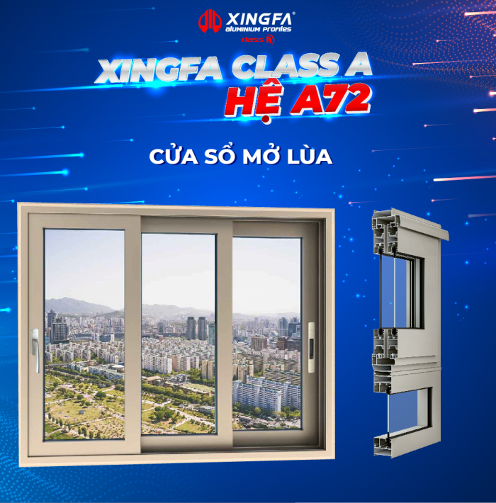 CỬA SỔ TRƯỢT CLASS A HỆ A72